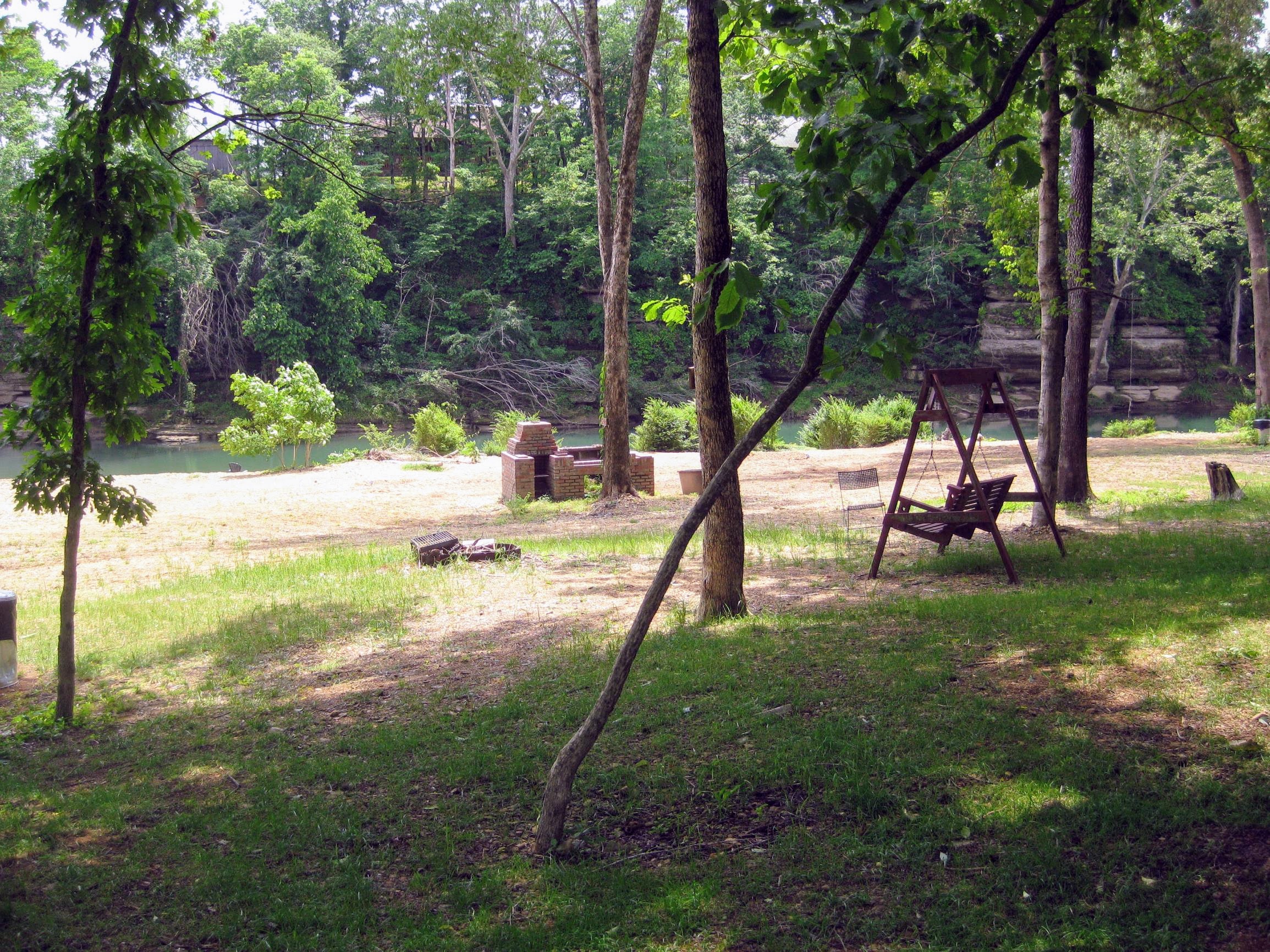 View of the campground swing